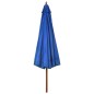 vidaXL Sombrilla de jardín con palo de madera azul celeste 330 cm vidaXL Sombrilla de jardín con palo de madera azul celeste 330 cm