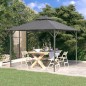 vidaXL Cenador con techo doble gris antracita 3x3 m vidaXL Cenador con techo doble gris antracita 3x3 m