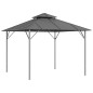 vidaXL Cenador con techo doble gris antracita 3x3 m vidaXL Cenador con techo doble gris antracita 3x3 m