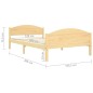 vidaXL Estructura de cama de madera maciza de pino 120x200 cm vidaXL Estructura de cama de madera maciza de pino 120x200 cm