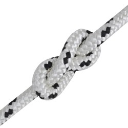 vidaXL Cuerda trenzada poliéster 10 mm 250 mm blanco