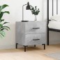 vidaXL Mesita de noche madera ingeniería gris hormigón 40x35x47,5 cm vidaXL Mesita de noche madera ingeniería gris hormigón 40x35x47,5 cm