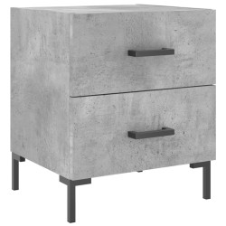 vidaXL Mesita de noche madera ingeniería gris hormigón 40x35x47,5 cm
