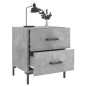 vidaXL Mesita de noche madera ingeniería gris hormigón 40x35x47,5 cm vidaXL Mesita de noche madera ingeniería gris hormigón 40x35x47,5 cm