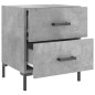 vidaXL Mesita de noche madera ingeniería gris hormigón 40x35x47,5 cm vidaXL Mesita de noche madera ingeniería gris hormigón 40x35x47,5 cm