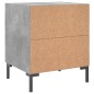 vidaXL Mesita de noche madera ingeniería gris hormigón 40x35x47,5 cm vidaXL Mesita de noche madera ingeniería gris hormigón 40x35x47,5 cm