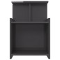 vidaXL Mesita de noche madera contrachapada gris brillante 40x35x60 cm vidaXL Mesita de noche madera contrachapada gris brillante 40x35x60 cm