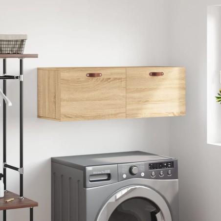 vidaXL Armario de pared madera ingeniería roble Sonoma 100x36,5x35 cm