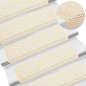 vidaXL Alfombrilla autoadhesiva escalera sisal 15 uds crema 65x21x4 cm vidaXL Alfombrilla autoadhesiva escalera sisal 15 uds crema 65x21x4 cm