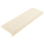vidaXL Alfombrilla autoadhesiva escalera sisal 15 uds crema 65x21x4 cm vidaXL Alfombrilla autoadhesiva escalera sisal 15 uds crema 65x21x4 cm