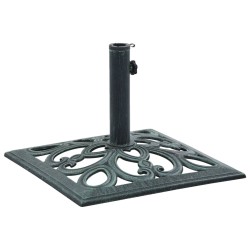 vidaXL Base de sombrilla de hierro fundido verde 12 kg 49 cm