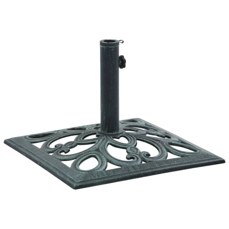 vidaXL Base de sombrilla de hierro fundido verde 12 kg 49 cm