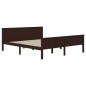 vidaXL Estructura de cama madera maciza pino marrón oscuro 200x200 cm