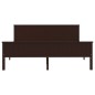 vidaXL Estructura de cama madera maciza pino marrón oscuro 200x200 cm