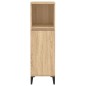 vidaXL Armario de baño madera contrachapada roble Sonoma 30x30x100 cm
