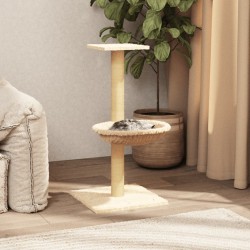 vidaXL Rascador para gatos con poste de sisal crema 74 cm