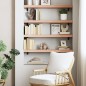 vidaXL Estante de pared madera roble tratada marrón claro 100x20x6 cm vidaXL Estante de pared madera roble tratada marrón claro 100x20x6 cm