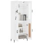 vidaXL Aparador alto madera contrachapada blanco brillo 69,5x34x180 cm vidaXL Aparador alto madera contrachapada blanco brillo 69,5x34x180 cm