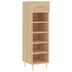 vidaXL Zapatero madera de ingeniería roble Sonoma 30x35x105 cm