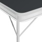 vidaXL Mesa de camping plegable con 2 bancos aluminio gris vidaXL Mesa de camping plegable con 2 bancos aluminio gris