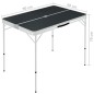 vidaXL Mesa de camping plegable con 2 bancos aluminio gris vidaXL Mesa de camping plegable con 2 bancos aluminio gris