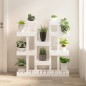 vidaXL Soporte para plantas madera maciza pino blanco 104,5x25x109,5cm vidaXL Soporte para plantas madera maciza pino blanco 104,5x25x109,5cm