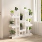 vidaXL Soporte para plantas madera maciza pino blanco 104,5x25x109,5cm vidaXL Soporte para plantas madera maciza pino blanco 104,5x25x109,5cm