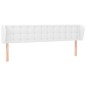 vidaXL Cabecero de cuero sintético blanco 183x23x78/88 cm vidaXL Cabecero de cuero sintético blanco 183x23x78/88 cm