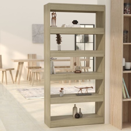 vidaXL Estantería/divisor madera ingeniería roble Sonoma 80x30x166 cm