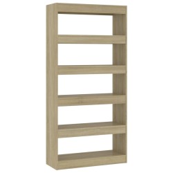 vidaXL Estantería/divisor madera ingeniería roble Sonoma 80x30x166 cm