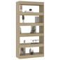 vidaXL Estantería/divisor madera ingeniería roble Sonoma 80x30x166 cm vidaXL Estantería/divisor madera ingeniería roble Sonoma 80x30x166 cm
