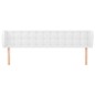 vidaXL Cabecero de cuero sintético blanco 183x23x78/88 cm vidaXL Cabecero de cuero sintético blanco 183x23x78/88 cm