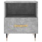 vidaXL Mesita de noche madera ingeniería gris hormigón 40x35x47,5 cm vidaXL Mesita de noche madera ingeniería gris hormigón 40x35x47,5 cm