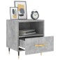 vidaXL Mesita de noche madera ingeniería gris hormigón 40x35x47,5 cm vidaXL Mesita de noche madera ingeniería gris hormigón 40x35x47,5 cm