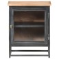 vidaXL Mesita de noche de madera maciza de acacia gris 40x30x50 cm