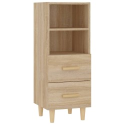vidaXL Aparador madera contrachapada color roble Sonoma 34,5x34x90 cm