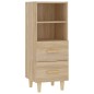 vidaXL Aparador madera contrachapada color roble Sonoma 34,5x34x90 cm vidaXL Aparador madera contrachapada color roble Sonoma 34,5x34x90 cm