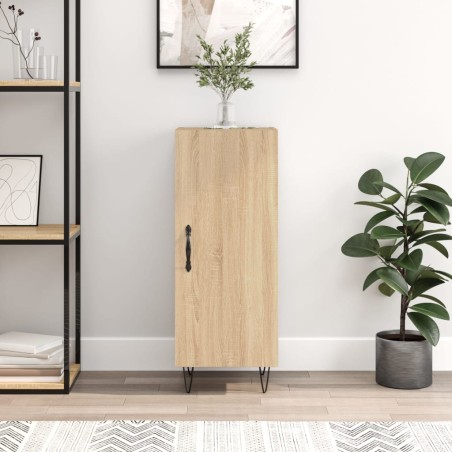 vidaXL Aparador madera contrachapada color roble Sonoma 34,5x34x90 cm