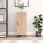 vidaXL Aparador madera contrachapada color roble Sonoma 34,5x34x90 cm