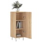 vidaXL Aparador madera contrachapada color roble Sonoma 34,5x34x90 cm