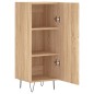 vidaXL Aparador madera contrachapada color roble Sonoma 34,5x34x90 cm