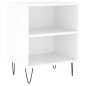 vidaXL Mesita de noche madera de ingeniería blanco brillo 40x30x50 cm vidaXL Mesita de noche madera de ingeniería blanco brillo 40x30x50 cm
