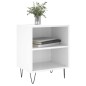 vidaXL Mesita de noche madera de ingeniería blanco brillo 40x30x50 cm vidaXL Mesita de noche madera de ingeniería blanco brillo 40x30x50 cm