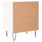 vidaXL Mesita de noche madera de ingeniería blanco brillo 40x30x50 cm vidaXL Mesita de noche madera de ingeniería blanco brillo 40x30x50 cm
