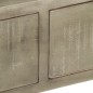 vidaXL Mesa consola de madera mango maciza gris y latón 110x35x76 cm vidaXL Mesa consola de madera mango maciza gris y latón 110x35x76 cm