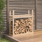 vidaXL Leñero de madera maciza de pino 110x35x108,5 cm