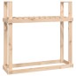vidaXL Leñero de madera maciza de pino 110x35x108,5 cm