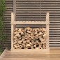 vidaXL Leñero de madera maciza de pino 110x35x108,5 cm