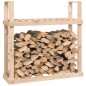 vidaXL Leñero de madera maciza de pino 110x35x108,5 cm