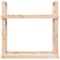 vidaXL Leñero de madera maciza de pino 110x35x108,5 cm